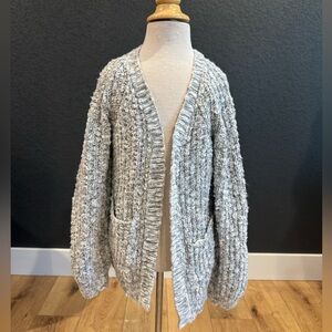 Cat & Jack Light Gray Knit Sweater s(6) runs smaller